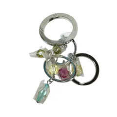 未使用 SWAROVSKI スワロフスキー クリスタル バッグチャーム キーリング キーホルダー シルバーカラー レディース 古着 中古 USED