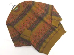 arnold palmer アーノルドパーマー レナウン ウール混 フェアアイル柄 ニット カットソー カーキ ◇■ メンズ