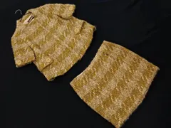 TARA JARMON タラジャーモン ウール混 ツイード セットアップ ジャケット スカート スーツ size上36 下38/ベージュ ◇■ レディース