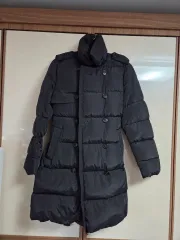 JDX ブラック ロング ダウン コート スタイル