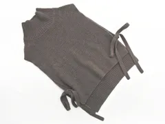 BEAUTY & YOUTH ビューティ&ユース ユナイテッドアローズ ウール混 サイドスリット ハイネック ニット ベスト モカ ◇■ レディース