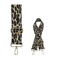 【新品・未使用】 ショルダーストラップ レディース 婦人 太め 長さ調節可能 バッグ用 かわいい おしゃれ 軽量 付け替え 幅広 柄 ショルダーベルト 単品 幅広い ストラップ 個性的 鞄 バッグ ヒョウBE/GD 模様 派手 ブラウン 450-294-CPZ