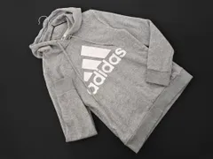 adidas アディダス 裏起毛 ロゴ プルオーバー パーカー sizeL/グレー ◇■ レディース