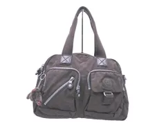 Kipling キプリング マスコットチャーム付き ボストン バッグ 茶 ■■ レディース