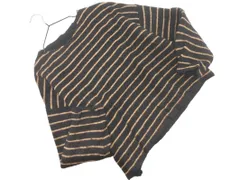 niko and ニコ アンド ボーダー ニット セーター sizeM/黒ｘベージュ ◇■ レディース