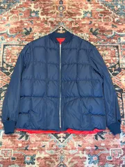 【 60’s / Reversible Down Jacket 】カナダ製　リバーシブルダウンジャケット　ネイビー×レッド　Lサイズ程度