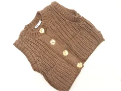 ZARA ザラ デザインボタン ニット ベスト sizeS/茶 ◇■ レディース