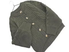 AS KNOW AS アズノゥアズ plus ウール混 ケーブル編み カーディガン sizeF/グレー ◇■ レディース