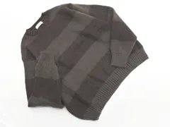 MONO-MART モノマート ボーダー ニット セーター sizeM/茶ｘチャコール ◇■ メンズ