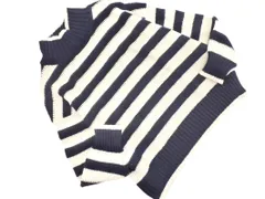 SLOBE IENA スローブイエナ ボーダー モックネック ニット セーター 白ｘ紺 ◇■ レディース