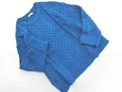 GLOBAL WORK グローバルワーク ケーブル編み チュニック ニット セーター sizeF/青 ◇■ レディース