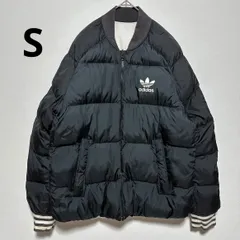 アディダス adidas オリジナルス SST リバーシブル 中綿ジャケット メンズS ユニセックス トレフォイル 三本ライン 黒 白 ボンバージャケット ブルゾン ストリート Y2K 古着