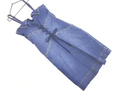 Lily Brown リリーブラウン デニム レースアップ ワンピース ジャンパー スカート size1/ブルー ■■ レディース