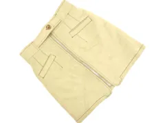 REDYAZEL レディアゼル スウェード調 フロントジップ ミニ スカート sizeF/黄緑 ◇■ レディース