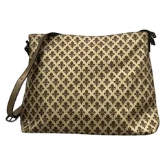 PATRICK COX(パトリックコックス) ショルダーバッグ - ベージュ×ダークブラウン レザー