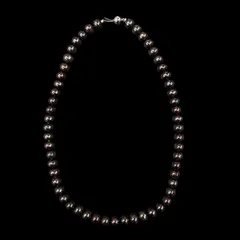 ブラックパール ネックレス 黒真珠 ラウンド シンプル フォーマル ヴィンテージ
