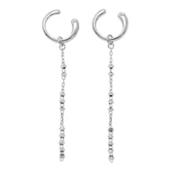 (限定値下げ) ETE エテ 2way フープ チェーン イヤーカフ イヤリング/K18WG/750-1.7g/ホワイトゴールド/プレゼント/記念日【S】【メンズ・レディース】★■599560【中古】