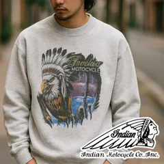 Indian Motocycle インディアン スウェット トレーナー メンズ レディース sweat printed プリント ブランド IC-3009 7986582 (ASHグレー)のサムネイル