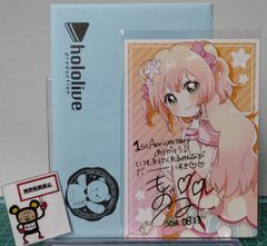 ホロライブ 角巻わため「 活動1周年記念 箔押し複製サイン入りポスト 