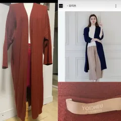 ヨイチュ カシミア ロング カーディガン コート型 ニット 現代百貨店 ヒュンダイデパート 新品