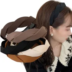 [Duo BeeKs] ツイスト カチューシャ 髪飾り レディース 無地 ヘアカチューシャ 上品 カジュアル ヘアアクセサリー ヘアスタイル シンプル 