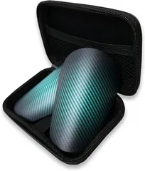 Ｏｋｉｍａ レガース サッカー 小さい 小型10cmx7.7cm シンガード すねあて 軽量 20g 大人用 ケース付 (エバーグリーン,  縦10cm　横7.7cm)