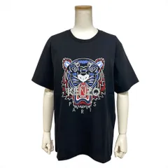 ケンゾー KENZO タイガープリント 半袖Ｔシャツ コットン FA55TS0504YA ブラック L ユニセックス【中古】