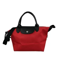 LONGCHAMP(ロンシャン) ショルダーバッグ ル・プリアージュエナジー レッド×黒 2way レザー
