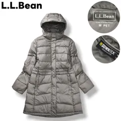 【定番】 エルエルビーン L.L.Bean キルティング ダウン コート ジップアップ パーカー ジャンパー ウィンドブレーカー ダウンテック DOWNTEK M グレー アウトドア ウェア タウンユース レジャー レディース ♪