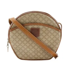 【CELINE】セリーヌ オールドセリーヌ マカダム ヴィンテージ PVC ベージュ レディース ショルダーバッグ