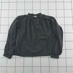 ◇ Θ サマンサモスモス Samansa Mos2 フリルネック長袖ブラウス ブラック系 レディース E  【1512020001992】