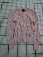 ◇ ⊂ ポロ ラルフローレン POLO RALPH LAUREN ケーブルニットカーディガン ピンク系 キッズ E  【1512020018358】