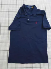 ◇ ⊂ ポロ ラルフローレン POLO RALPH LAUREN カスタムスリムフィット ポロシャツ ネイビー メンズ M E  【1512020018341】