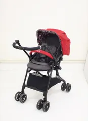 スゴカルα 4キャス compact エッグショック HT オルテガレッド 軽量ハイシート56cm 生後1ヶ月～ クリーニング済み C9915660