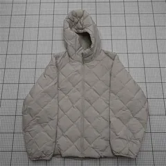 ■ ⊇ ユニクロ UNIQLO パフテック PUFFTECH フード付き中綿ジャケット 3XL メンズ ベージュ系 E  【1512020027824】