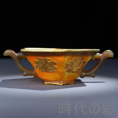 中国古美術の鳳凰彫刻 ターコイズ装飾中国美術の銀製七宝細工で作られ