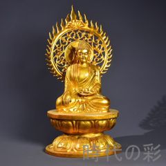 蔵出し特価淡彩色切りがね仏像◇ヒバ材 八臂弁才天(弁財天)3寸立