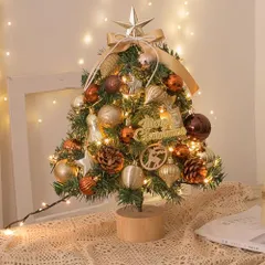 【迅速に発送】クリスマスツリー 卓上 ミニツリー 北欧 45cm クリスマス飾り led ライト付き 電池式 飾りライト オーナメント お ゃれ キラキラ 雰囲気満々 暖かい 簡単な組立品 部屋 おもちゃ プレゼント 北欧 おしゃれ 715570f3