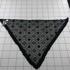 ◇ ⊇ ジーナシス JEANASIS フリンジレーススカーフ ブラック系 レディース E  【1512190001495】