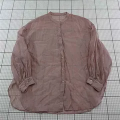 ◇ ⊂ ディスコート Discoat バンドカラーシアーシャツ ピンク系 レディース F E  【1512190002935】