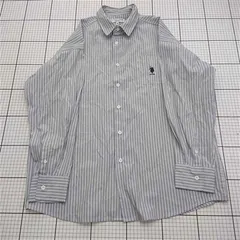 ◇ ⊇ ユーエス ポロ アッスン U.S. POLO ASSN. ストライプシャツ グレー系 メンズ Mサイズ E  【1512190002898】