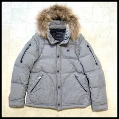 バーバリーブラックレーベル 4WAY ダウンジャケット ギンガム M