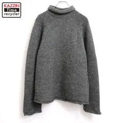 90s vintage J.CREW 無地 ロールネック ウール ニットセーター メンズ 表記XLサイズ