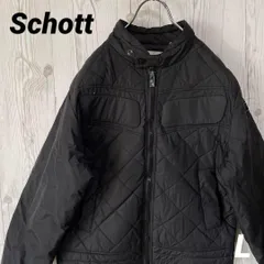 Schott 1980年代タグ ショット ショート ナイロンライダースジャケット メンズL ブラック 黒 ブルゾン ジャンパー バイク バイカー USA製系 ヴィンテージ 古着 無骨デザイン 防風 ストリート 人気 24-309