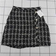 ◇ ⊇ GRL グレイル ai48 ツイードチェック柄スカート ブラック系 M レディース E  【1512190003871】