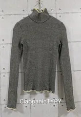 CiaopanicTYPY アンチピリング配色ステッチボーダータートルニット