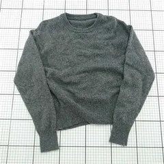 ◇ ⊇ 無印良品 ウール100% クルーネックセーター グレー系 Sサイズ メンズ E  【1512190004885】