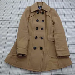 ◇ ⊇ バーバリー ブルーレーベル BURBERRY BLUE LABEL ダブルボタンウールコート 38 ベージュ系 レディース E  【1512190004359】