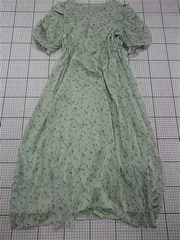 ◇ ⊂ マジェスティックレゴン MAJESTIC LEGON 花柄シフォンワンピース ミントグリーン M レディース E  【1512190005271】