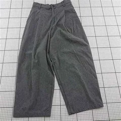 ◇ Θ 無印良品 グレー ワイドパンツ ポリエステル混 Sサイズ レディース E  【1512190005509】